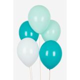 Bunloon Turkuaz Yeşil Beyaz Balon Seti Doğum Günü Parti Süsleme