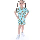 Bunny Hopp %100 Pamuk Interlok Kumaş Kısa Kollu Şortlu Daisy Duck Desenli Yazlık Kız Çocuk Pijama Takımı - 9 - 10 Yaş - Turkuaz