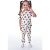 Bunny Hopp Pamuk Interlok Kumaş Kısa Kollu Minnie Mause Desenli Kısa Kollu Kız Çocuk Pijama Takımı - 4 - 5 Yaş - Beyaz