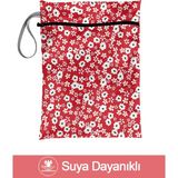 Bunnybons Çıtır Çiçek - Islak/Kuru Kirli Temiz Kıyafet Mayo Bebek Çamaşır Çantası - Sıvı Geçirmez - Renkli