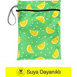 Bunnybons Limon Dilimi - Islak/Kuru Kirli Temiz Kıyafet Mayo Bebek Çamaşır Çantası - Sıvı Geçirmez - Renkli