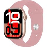 Bunnys Apple iPhone 12 Uyumlu Tozpembe Akıllı Saat WATCH10 2025 Hediyeli Amoled Ekran - Pudra - 46 mm