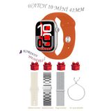 Bunnys Apple İphone 14 Plus Uyumlu Turuncu Akıllı Saat Watch 10 Mini Kordon Hediyeli Amoled Ekran 41Mm