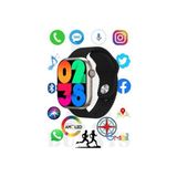 Bunnys Apple Iphone 14 Pro Max Uyumlu Akıllı Saat Konuşma Özellikli Watch 9 Pro 45MM Amoled Ekran - Siyah