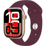 Bunnys Apple iPhone Se Uyumlu Bordo Akıllı Saat WATCH10 2025 Hediyeli Amoled Ekran - 46 mm