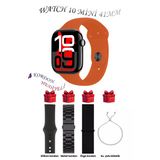 Bunnys Honor Uyumlu Turuncu Akıllı Saat Watch 10 Mini Kordon Hediyeli Amoled Ekran 41Mm