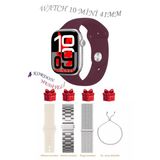 Bunnys Htc Uyumlu Bordo Akıllı Saat Watch 10 Mini Kordon Hediyeli Amoled Ekran 41Mm