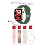 Bunnys Poco M3 Uyumlu Haki Akıllı Saat Watch 10 Mini Kordon Hediyeli Amoled Ekran 41Mm