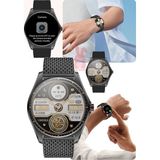 Bunnys Samsung Galaxy Z Flip Uyumlu Akıllı Saat Ultra Ince Konuşma Özellikli 2025 - Siyah - 22 mm