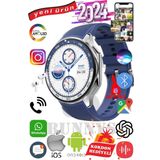 Bunnys Samsung Galaxy Z Flip3 Uyumlu Akıllı Saat Konuşma Özellikli Metal Kordon Hediyeli