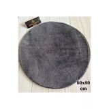 Bünyan Halı Banyo Halısı Peluş Post Halı Yuvarlak Antrasit 80x80