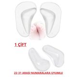 Bunyon Pediatrik Çocuk Için Düztabanlık Içe Basma Önleyici Silikon Ayak Desteği Ortez Tabanlık
