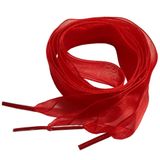 BupiMufi 2 cm genişliğinde düz bağcık, tül bant, bağcık, bağcık, kurdele, ayakkabı bağcığı, 80 – 120 cm, Kırmızı, 120