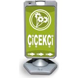 Burada Medikal ve Reklam Çiçekçi Reklam Ve Yönlendirme Uyari Dubasi A Tabela Gri