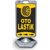 Burada Medikal ve Reklam Oto Lastik Reklam Ve Yönlendirme Uyari Dubasi A Tabela Gri