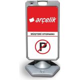 Burada Reklam ve Medikal Arçelik Reklam ve Yönlendirme Uyari Dubasi A Tabela Gri