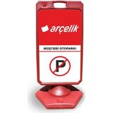 Burada Reklam ve Medikal Arcelik Reklam ve Yönlendirme Uyari Dubasi A Tabela Kırmızı