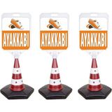 Burada Reklam ve Medikal Ayakkabıcı Reklam Uyarı Yönlendirme Dubası 3 Adet A+ Plastik