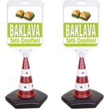 Burada Reklam ve Medikal Baklava Reklam Uyarı Yönlendirme Dubası 1 Adet A+ Plastik