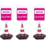 Burada Reklam ve Medikal Bayan Kuaförü Reklam Uyarı Yönlendirme Dubası 3 Adet A+ Plastik