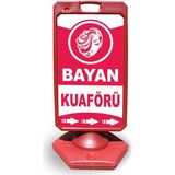 Burada Reklam ve Medikal Bayan Kuaförü Reklam ve Yönlendirme Uyari Dubasi A Tabela Kırmızı