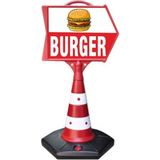 Burada Reklam ve Medikal Burger Reklam Uyarı Yönlendirme Dubası 1 Adet A+ Plastik