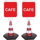 Burada Reklam ve Medikal Cafe Reklam Uyarı Yönlendirme Dubası 2 Adet A+ Plastik