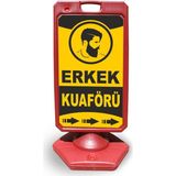 Burada Reklam ve Medikal Erkek Kuaför Reklam ve Yönlendirme Uyari Dubasi A Tabela Kırmızı