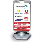 Burada Reklam ve Medikal Karışık Reklam ve Yönlendirme Uyari Dubasi A Tabela Gri