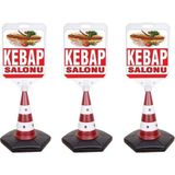 Burada Reklam ve Medikal Kebap Salonu Reklam Uyarı Yönlendirme Dubası 3 Adet A+ Plastik