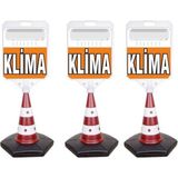 Burada Reklam ve Medikal Klimacı Reklam Uyarı Yönlendirme Dubası 3 Adet A+ Plastik