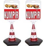 Burada Reklam ve Medikal Kumpir Reklam Uyarı Yönlendirme Dubası 2 Adet A+ Plastik