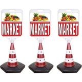 Burada Reklam ve Medikal Market Reklam Uyarı Yönlendirme Dubası 3 Adet A+ Plastik