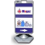 Burada Reklam ve Medikal Mogaz Reklam ve Yönlendirme Uyari Dubasi A Tabela Kırmızı