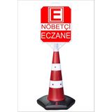 Burada Reklam ve Medikal Nöbetçi Eczane Uzun Büyük Duba Reklam Park Kaldırım Dubası 140 cm cm A+Plus Plastik (42X48) - 1 Adet - 42 x 48 cm