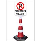 Burada Reklam ve Medikal Park Etmek Yasaktır Uzun Büyük Duba Reklam Park Kaldırım Dubası 140 cm cm A+Plus Plastik (42X48) - 1 Adet - 42 x 48 cm