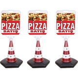Burada Reklam ve Medikal Pizza Reklam Uyarı Yönlendirme Dubası3 Adet A+ Plastik
