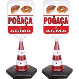 Burada Reklam ve Medikal Pogaca Acma Reklam Uyarı Yönlendirme Dubası 2 Adet A+ Plastik