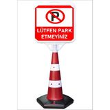 Burada Reklam ve Medikal Reklam Park Dubası Uzun Jumbo 55X50 Lütfen Park Etmeyiniz Kaldırım Yönlendirme A+ Plastik 146 cm