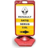 Burada Reklam ve Medikal Renault Reklam ve Yönlendirme Uyari Dubasi A Tabela Kırmızı