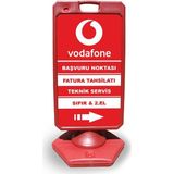 Burada Reklam ve Medikal Vodafone Reklam ve Yönlendirme Uyari Dubasi A Tabela Kırmızı