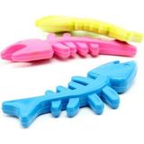 Buradabuldun® Balık Kemiği Iskelet Şekilli Renkli Plastik Kedi Oyuncağı