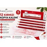 BURADABULDUN Faber-Castell 321 Kırmızı Kopya Kalemi 12 Li Paket Silinmez Kırmızı Kurşun Kalem