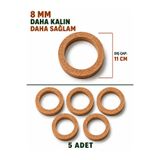 Buradadavar Hobi Ahşap 11 Cm Çap 5 Adet Ham Mdf, 8mm Kalınlık, 11 Cm Kasnak, Boyanabilir Vidasız Kasnak, Makrome Halkası, Düş Kapanı