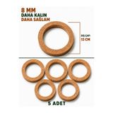 Buradadavar Hobi Ahşap 13 Cm Çap 5 Adet Ham Mdf, 8mm Kalınlık, 13 Cm Kasnak, Boyanabilir Vidasız Kasnak, Makrome Halkası, Düş Kapanı