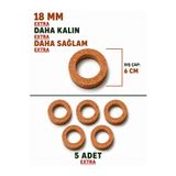 Buradadavar Hobi Ahşap 6 Cm Çap 5 Adet Ham Mdf, 18mm Kalınlık, 6 Cm Kasnak, Boyanabilir Vidasız Kasnak, Halka