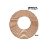 Buradadavar Hobi Ahşap 8'li Ham Mdf, 8mm Kalınlık, 30 cm Kasnak, Boyanabilir Vidasız Kasnak, Makrome Halkası, Düş Kapanı