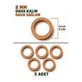 Buradadavar Hobi Ahşap 9 Cm Çap 5 Adet Ham Mdf, 8mm Kalınlık, 9 Cm Kasnak, Boyanabilir Vidasız Kasnak, Makrome Halkası, Düş Kapanı