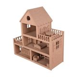 Buradadavar Hobi Ahşap Barbie Bebek Evi 15 Parça Toksik Olmayan MDF Malzemeden Üretildi