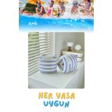 buradanaldım Mavi Çizgi Desen Her Yaşa Uygun Yürüyen Kolluk, Şişme Deniz Havuz Yüzme Kolluğu, Yüzme Ekipmanları